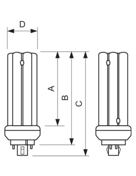 Ampoule basse consommation Philips MASTER PL-T 4 broches 24 W GX24q-3 Blanc froid